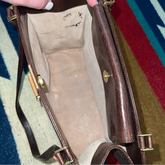 Vintage Kate Spade Leather Brown Purse Y2K shoulder bag - Picture 5 of 8